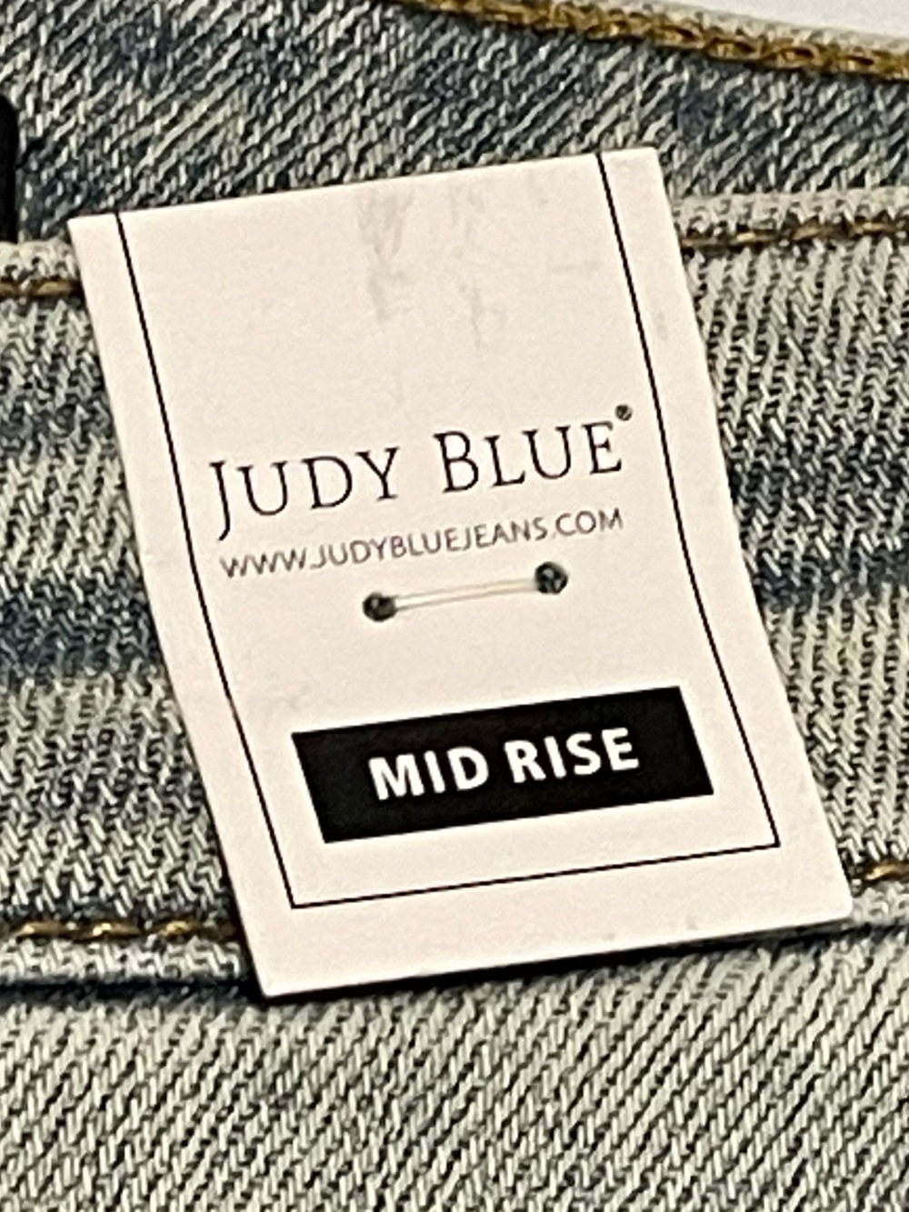 Judy Blue Retro Stretch! Mid Rise Tinted Pin Tack Detail Flare Jeans Sz 15 / 32 - Picture 13 of 16
